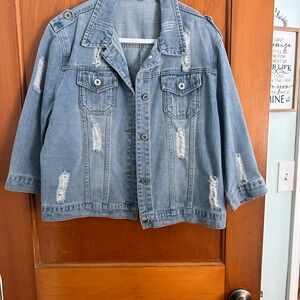Distressed Denim Jacket